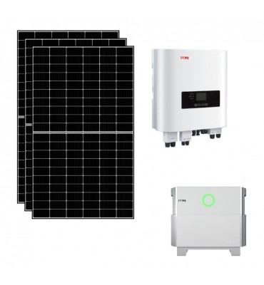 Kit fotovoltaico 3 kWp con accumulo 5 kWh con pannelli, inverter SAJ e batterie SAJ